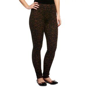 Belle Gray by Lisa Rinna Printed Ponte Knit Leggings A235572 Size M